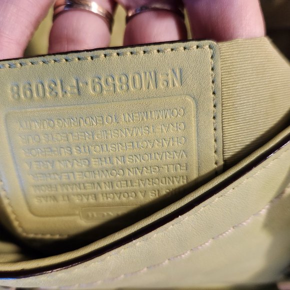 Coach Gallery East/West Green Leather Tote Bag Purse - Picture 12 of 12